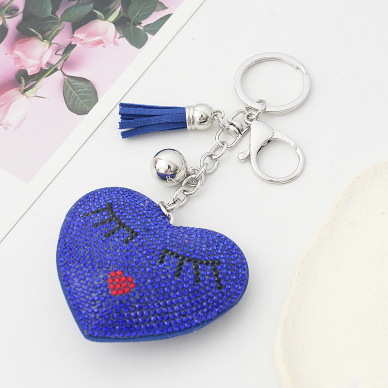 Wholesale Valentine's Day Creative Love Expression Hot Diamond Keychain